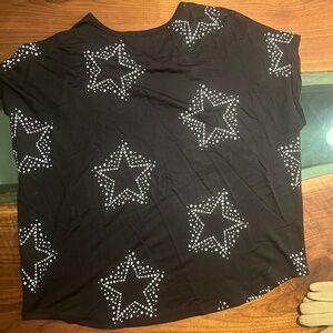 Black Knit Shell With Stars Size XL